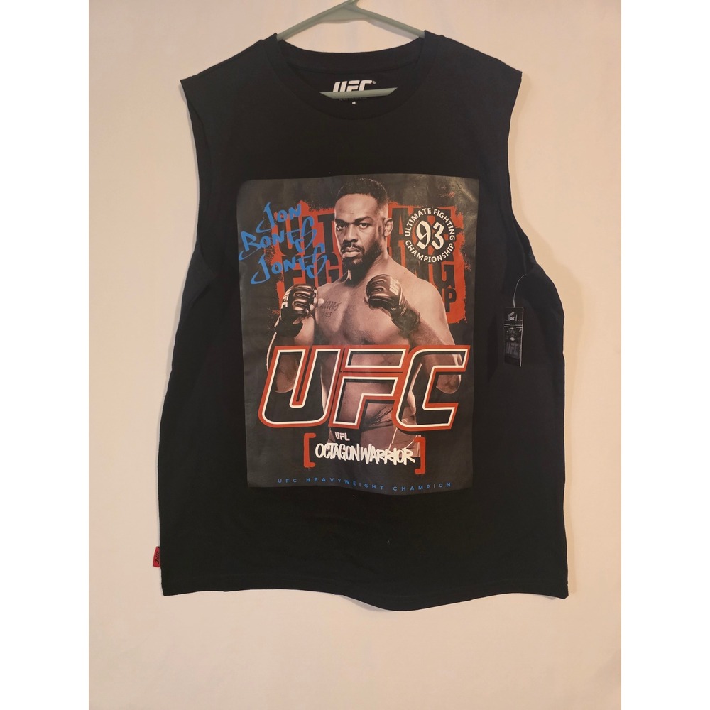 UFC Jon Bones Jones Octagon Warrior Black Muscle Tank Top Mens Medium NWT